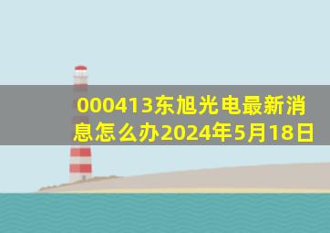 000413东旭光电最新消息怎么办2024年5月18日