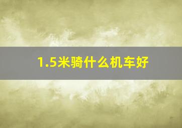 1.5米骑什么机车好