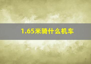 1.65米骑什么机车