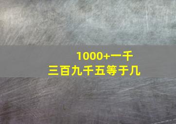 1000+一千三百九千五等于几