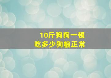 10斤狗狗一顿吃多少狗粮正常