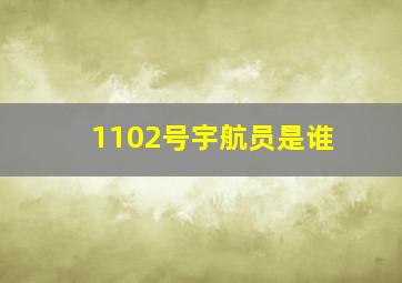 1102号宇航员是谁