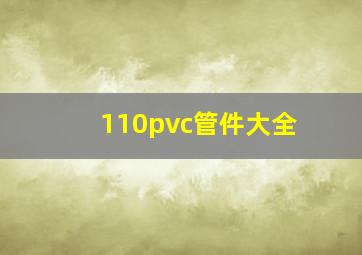 110pvc管件大全