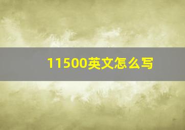 11500英文怎么写