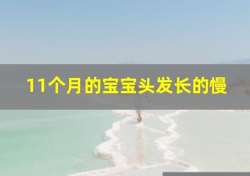 11个月的宝宝头发长的慢