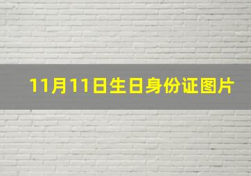 11月11日生日身份证图片