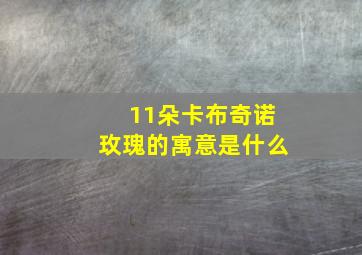 11朵卡布奇诺玫瑰的寓意是什么