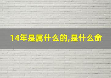 14年是属什么的,是什么命