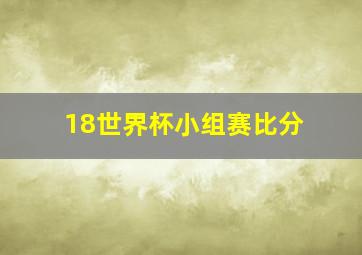 18世界杯小组赛比分