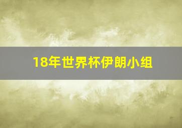 18年世界杯伊朗小组