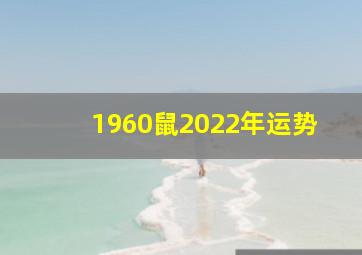 1960鼠2022年运势