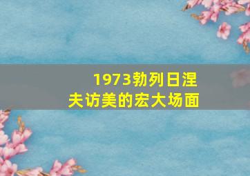 1973勃列日涅夫访美的宏大场面