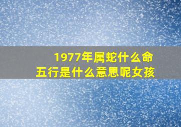 1977年属蛇什么命五行是什么意思呢女孩