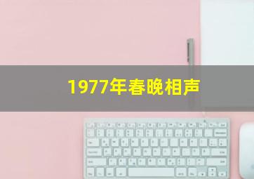 1977年春晚相声