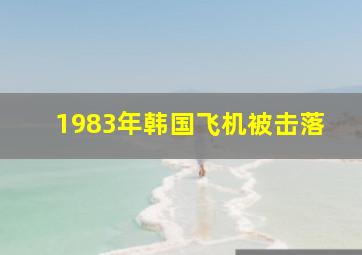 1983年韩国飞机被击落