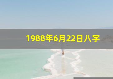 1988年6月22日八字