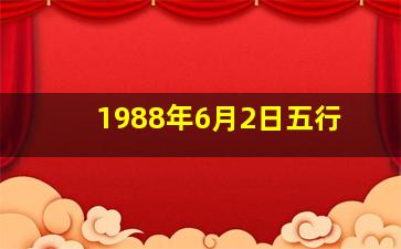 1988年6月2日五行