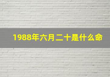 1988年六月二十是什么命