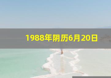 1988年阴历6月20日