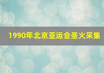 1990年北京亚运会圣火采集