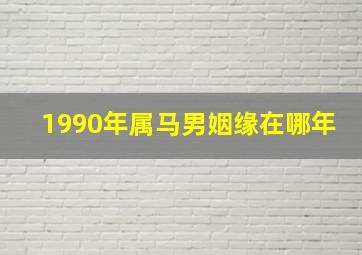 1990年属马男姻缘在哪年