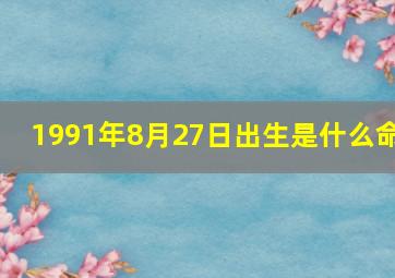 1991年8月27日出生是什么命