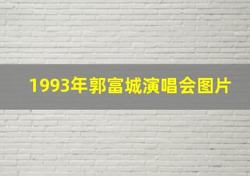 1993年郭富城演唱会图片