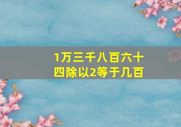 1万三千八百六十四除以2等于几百