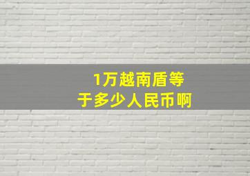 1万越南盾等于多少人民币啊