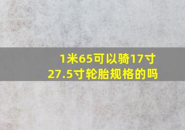 1米65可以骑17寸27.5寸轮胎规格的吗