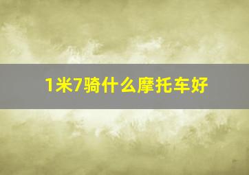 1米7骑什么摩托车好