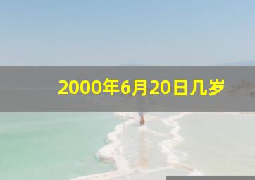 2000年6月20日几岁