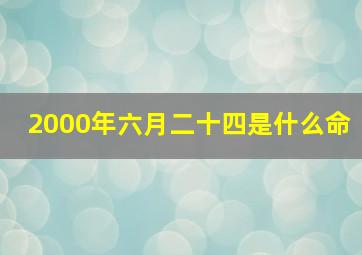 2000年六月二十四是什么命