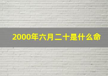 2000年六月二十是什么命