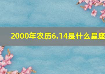 2000年农历6.14是什么星座