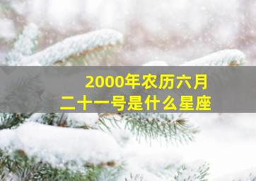 2000年农历六月二十一号是什么星座