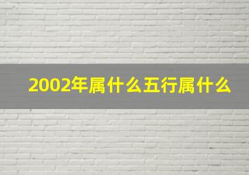 2002年属什么五行属什么