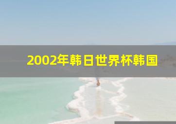 2002年韩日世界杯韩国