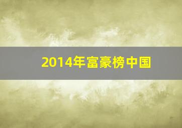 2014年富豪榜中国