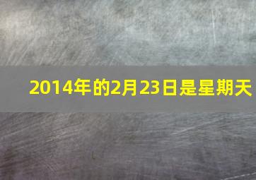 2014年的2月23日是星期天