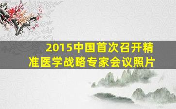 2015中国首次召开精准医学战略专家会议照片