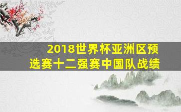 2018世界杯亚洲区预选赛十二强赛中国队战绩