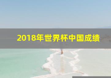 2018年世界杯中国成绩