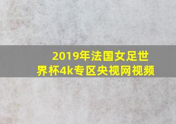 2019年法国女足世界杯4k专区央视网视频