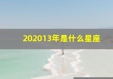 202013年是什么星座