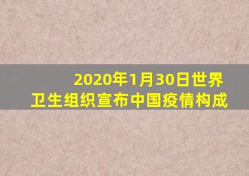 2020年1月30日世界卫生组织宣布中国疫情构成