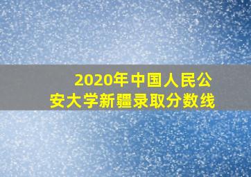 2020年中国人民公安大学新疆录取分数线