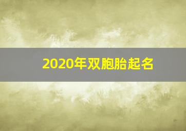 2020年双胞胎起名