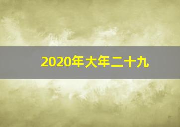 2020年大年二十九