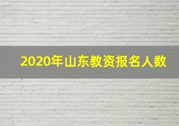 2020年山东教资报名人数